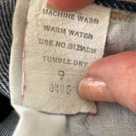 🐳VTG 80s/90s denim-zip front mini skirt-27 waist - Picture 5 of 7